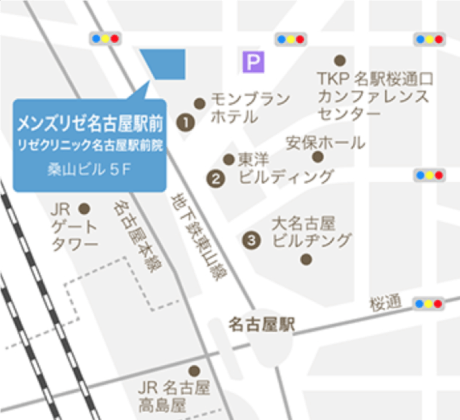 MEN'S RIZE(メンズリゼ)名古屋駅前の地図